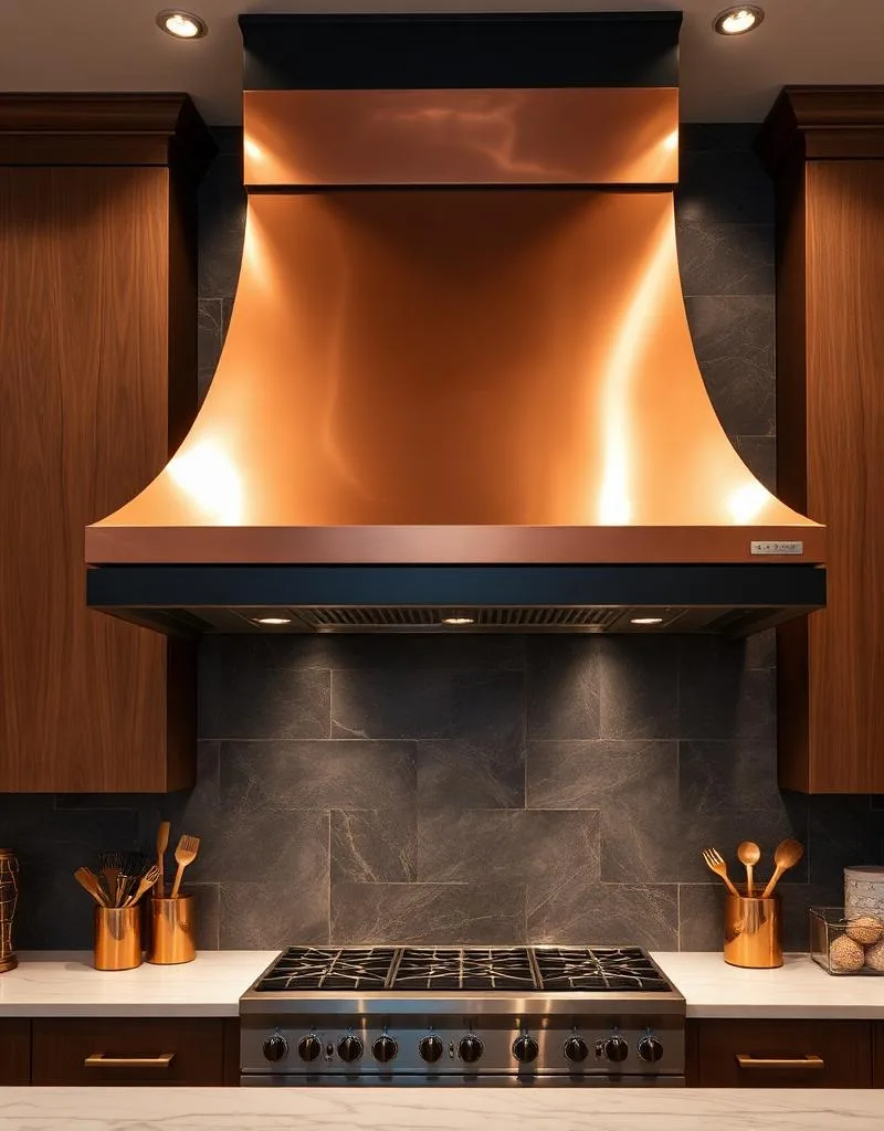 Custom Copper Range Hood